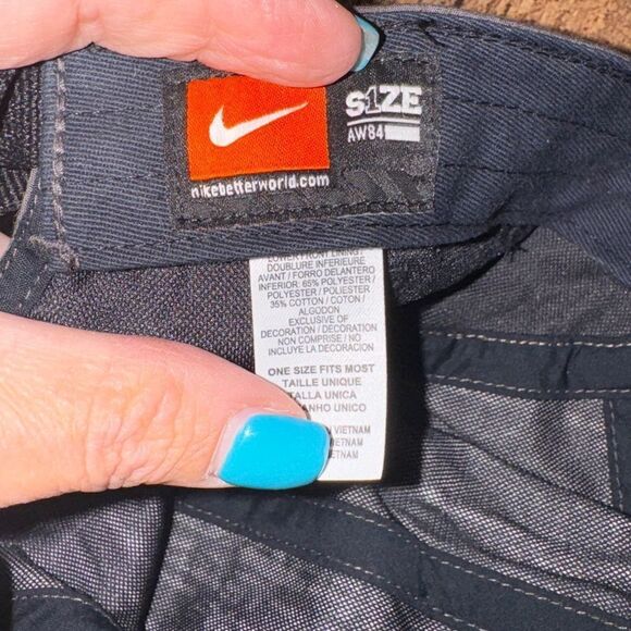 Nike AW84 5-Panel Abstract Pattern Shard Adjustable Dri Fit Hat Running Cap - Picture 4 of 8